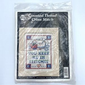 NMI Needlemagic Counted Thread Cross Stitch You Keep Me In Stitches Friend #942